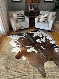 brown and white cowhide rug brazilian
