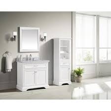 This bathroom mirror with shelf has a solid construction and a clean white finish to blend beautifully with any style of bathroom decor. Home Decorators Collection 24 In W X 32 In H Framed Rectangular Beveled Edge Bathroom Vanity Mirror In White Finish 15101 M24 Wt The Home Depot