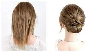 easy updo for short to um thin hair
