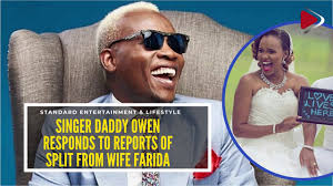 Ahead, we will also know about daddy owen dating, affairs, marriage, birthday, body measurements, wiki, facts, and much more. Singer Daddy Owen Responds To Reports Of Split From Wife Farida Youtube