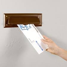 Mail Drop Slot Brushed Bronze Heavy