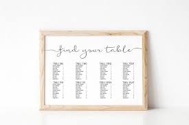 No Sc3 Find Your Table 8 10 Seat Entries Printable And Editable Seating Chart Sign Poster Wedding