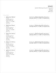 References Template For Resume Resume With References Example