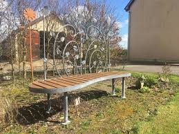 Decorative Metal Timber Garden Bench