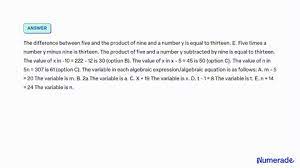 Equation Seven Subtracted Fron