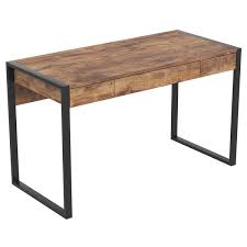 Computer desk will meet all your needs. Safdie Co Computer Desk 3 Drawers 30 In X 50 5 In Brown Reclaimed Wood And Black Metal Rona