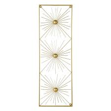 At Home Metal Rectangle Gold Wall Decor 12x26