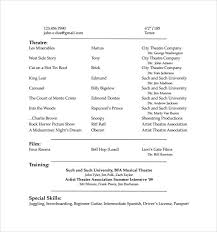 Free 18 Useful Sample Acting Resume Templates In Pdf Word