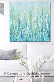 Giclee Print Art Abstract Painting Blue
