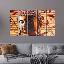 Spiritual Buddha Wood Framed Canvas