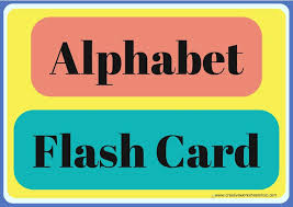 alphabet flash cards for nursery cl