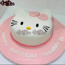 pink and white cute kitty cake cake o