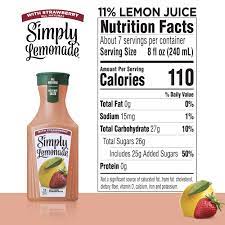 natural strawberry lemonade juice