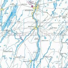 Maine Pittston Augusta Kennebec River Nautical Chart Decor