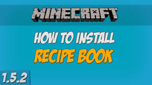 minecraft how to install recipe book