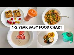 1 2 year baby food chart baby food