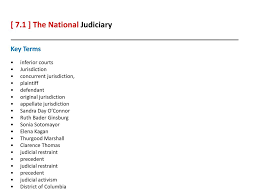  the national judiciary ppt 7 1 the national judiciary