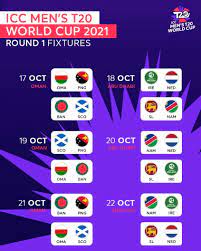 icc men s t20 world cup 2021 fixtures