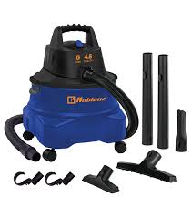 koblenz 6 gallon wet dry vacuum 4 5 peak hp 3 in 1 vacuum with er and 5 year warranty wd 6 l212