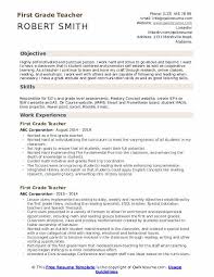 What is a resume template? First Grade Teacher Resume Samples Qwikresume