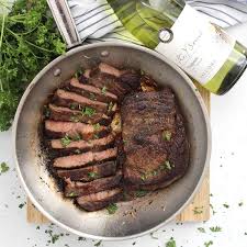 white wine marinated steak slow the