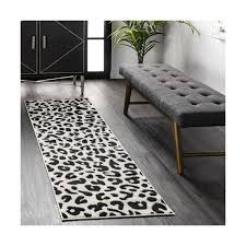 nuloom print leopard runner rug 2 ft x