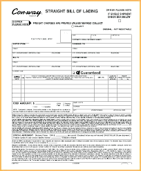 Straight Bill Of Lading Template Free Templates New Straight