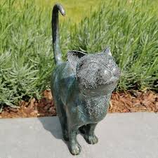 Beautiful Cat Statue With Rounded Back