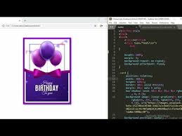birthday wishing using html css