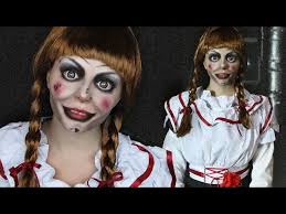 creepy doll makeup tutorial annabelle