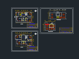 room house in autocad cad