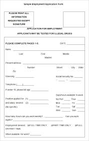 Employment Application Templates 10 Free Word Pdf Documents