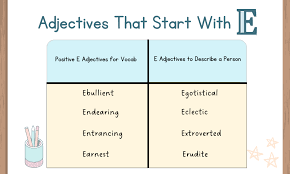 90 adjectives that start with e grammar