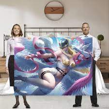 Manta de hada con estampado de Anime 3D, edredón de franela Hentai Angel,  decoración para el hogar, Primavera otoño, Waifu Otaku, manta de  videojuegos para ropa de cama 