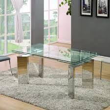 Tempered Glass Dining Table With