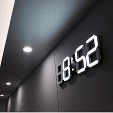 White Led Wall Clock Alarm Clock