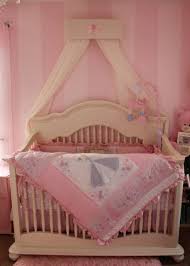 Ivory Lace Pink Nursery Bed Crown