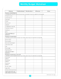 Simple Budget Worksheet Excel Weekly Free Household Spreadsheet