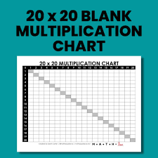 blank multiplication chart 1 20 free