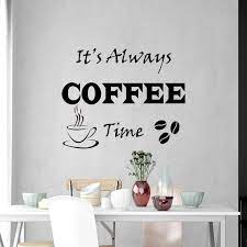 Vwaq Its Always Coffee Time Wall Decals