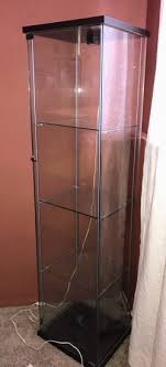 Glass Curio Cabinet W Light Ikea For