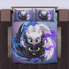 toothless and the light fury bedding