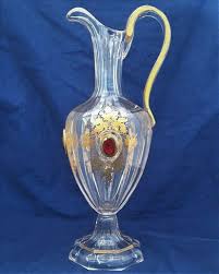 Bohemian Jewelled Gilded Cut Glass