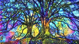Tree Of Life Tree Art Print Stained