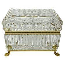 antique french cut crystal and br