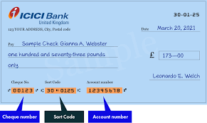 sort code 300125 of icici bank uk plc