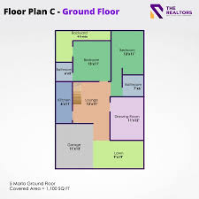 floor plan for 5 marla house design