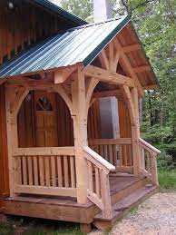 timber frame porch deck entrance