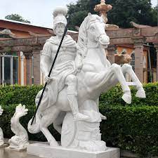 Italian Marble Horse Statues