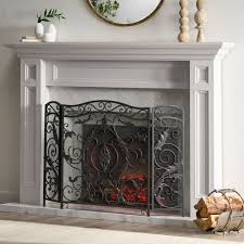 Silver Fireplace Screens For